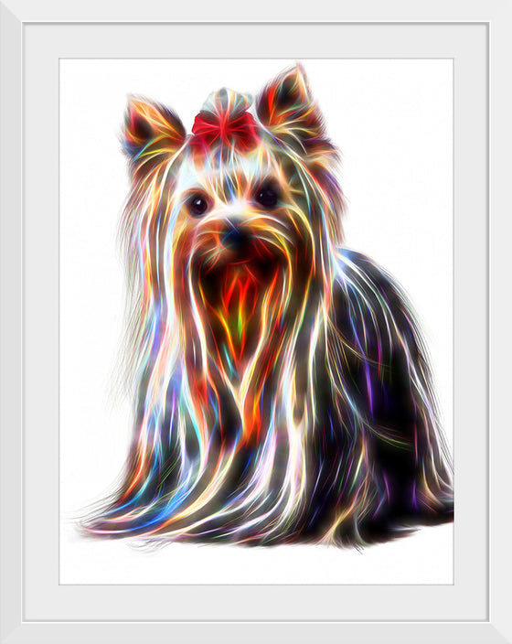 "Fractal Wire Yorkshire Terrier Dog"