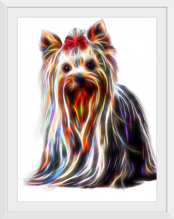 "Fractal Wire Yorkshire Terrier Dog"