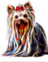 "Fractal Wire Yorkshire Terrier Dog"