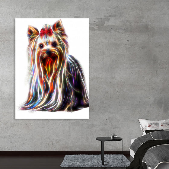 "Fractal Wire Yorkshire Terrier Dog"