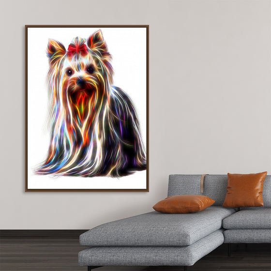 "Fractal Wire Yorkshire Terrier Dog"