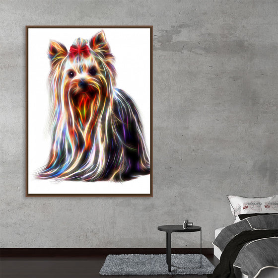 "Fractal Wire Yorkshire Terrier Dog"