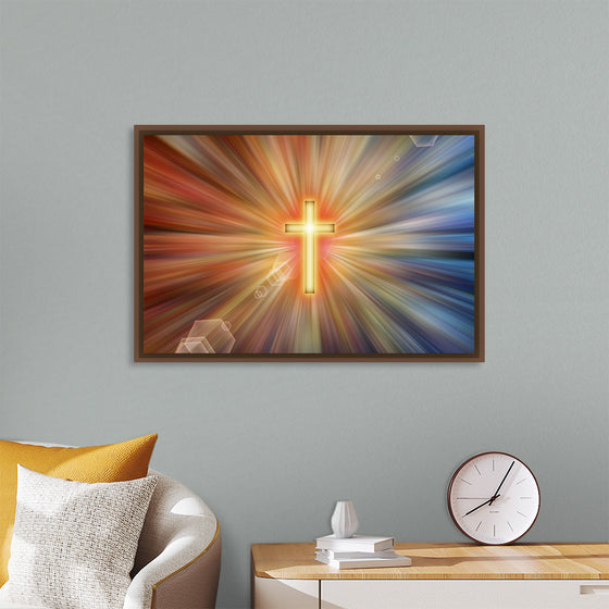 "Backlit Glowing Cross"