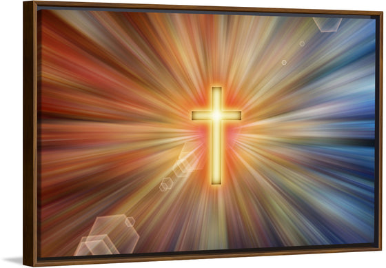 "Backlit Glowing Cross"