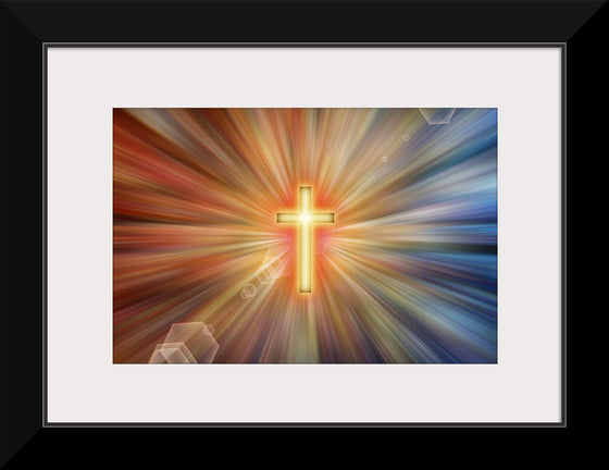 "Backlit Glowing Cross"