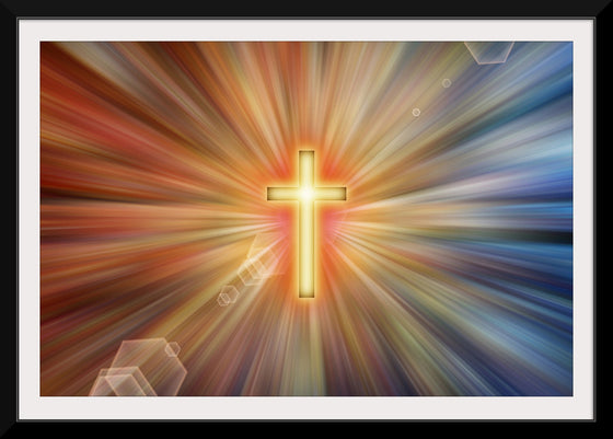 "Backlit Glowing Cross"