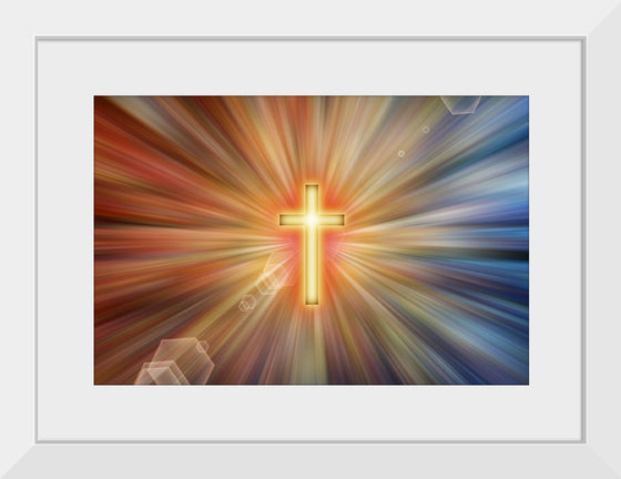 "Backlit Glowing Cross"