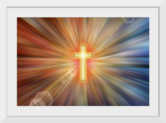 "Backlit Glowing Cross"