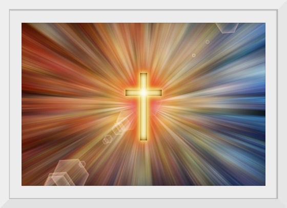 "Backlit Glowing Cross"