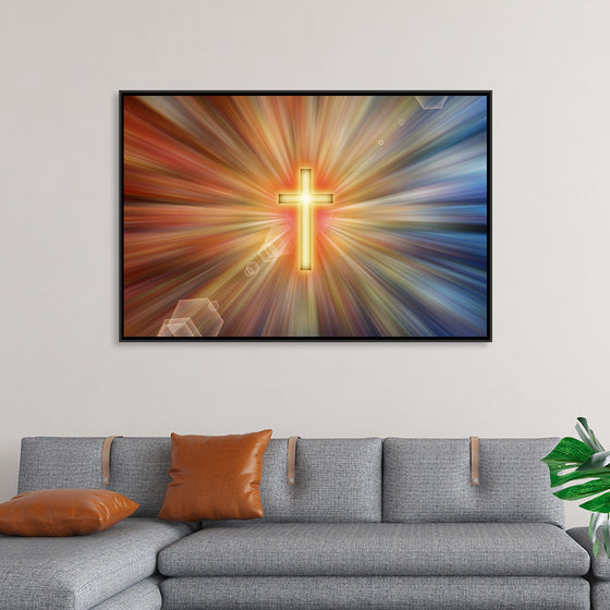 "Backlit Glowing Cross"