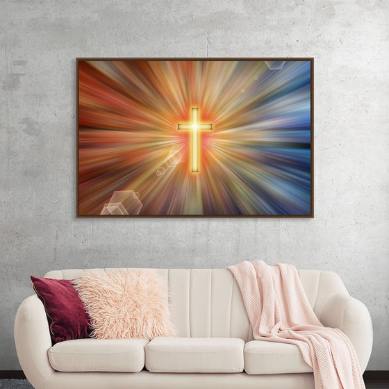 "Backlit Glowing Cross"