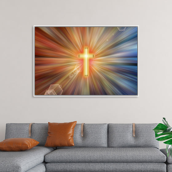 "Backlit Glowing Cross"