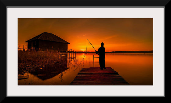 "Fisherman on Lake"