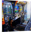 “Row Of Video Games” is a vibrant and captivating artwork that captures the essence of classic arcade gaming. The artwork features a lineup of iconic racing game machines, each adorned with colorful graphics and inviting displays that beckon players to step up and immerse themselves in a virtual race. 