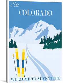  “Colorado USA Travel Poster” is a beautiful and captivating piece of art that is sure to add a touch of elegance to any room. The poster features a stunning illustration of the Colorado mountains and ski trails, making it the perfect addition to any home.