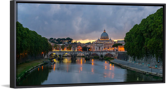 "Sant'Angelo bridge, dusk, Rome, Italy", Jebulon