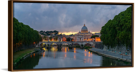 "Sant'Angelo bridge, dusk, Rome, Italy", Jebulon