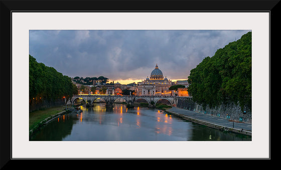 "Sant'Angelo bridge, dusk, Rome, Italy", Jebulon