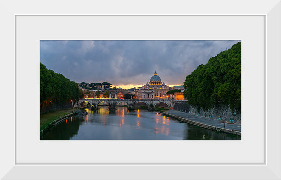 "Sant'Angelo bridge, dusk, Rome, Italy", Jebulon