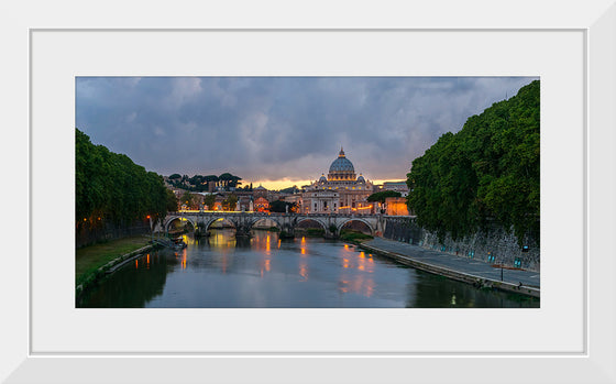 "Sant'Angelo bridge, dusk, Rome, Italy", Jebulon