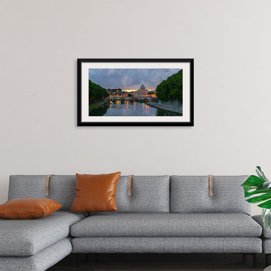 "Sant'Angelo bridge, dusk, Rome, Italy", Jebulon