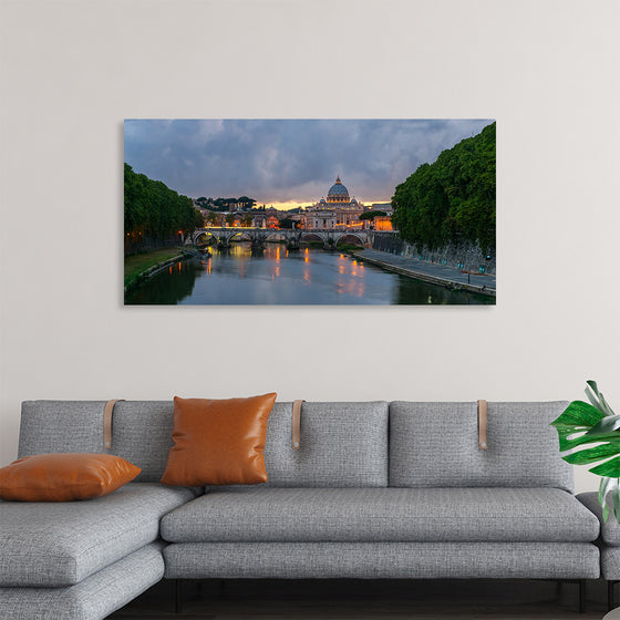 "Sant'Angelo bridge, dusk, Rome, Italy", Jebulon