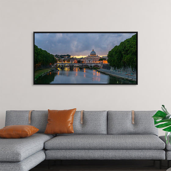 "Sant'Angelo bridge, dusk, Rome, Italy", Jebulon