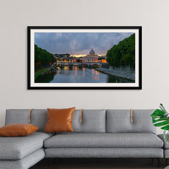 "Sant'Angelo bridge, dusk, Rome, Italy", Jebulon