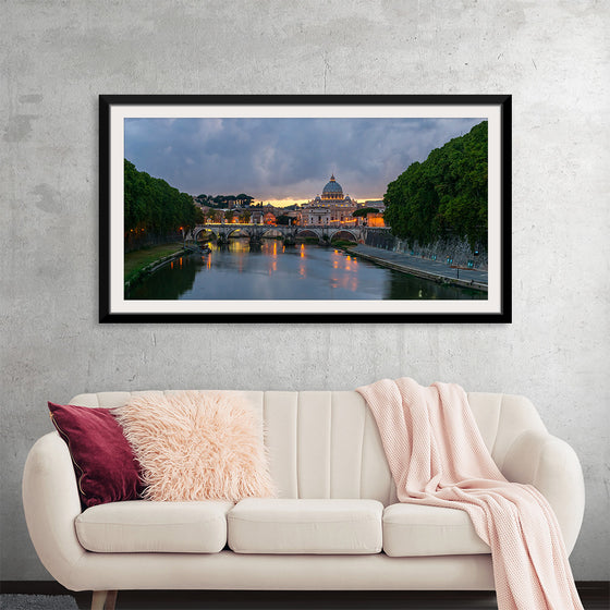 "Sant'Angelo bridge, dusk, Rome, Italy", Jebulon