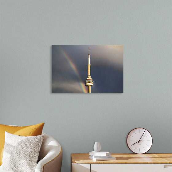 "Toronto Tower with Rainbow"