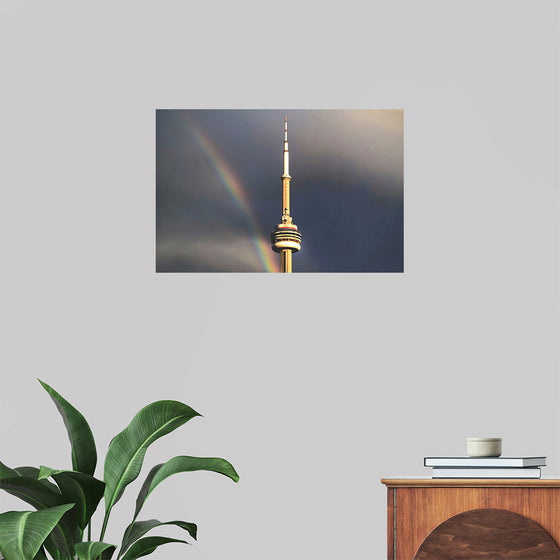 "Toronto Tower with Rainbow"