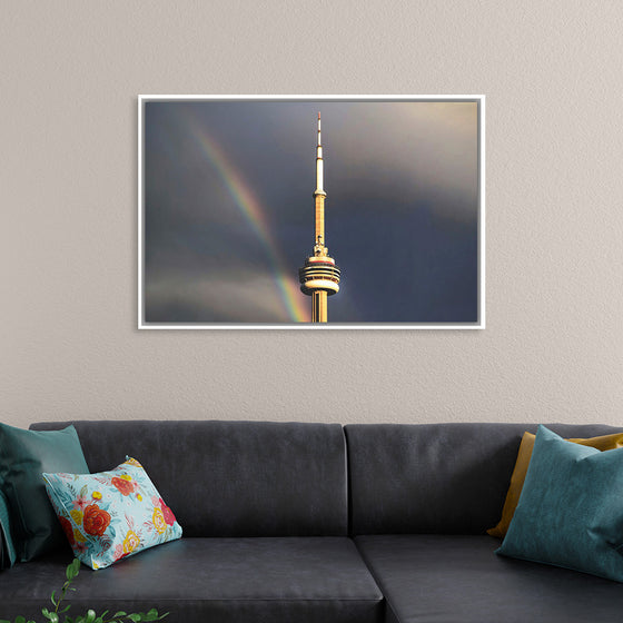 "Toronto Tower with Rainbow"