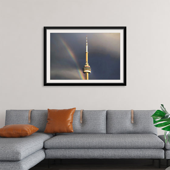 "Toronto Tower with Rainbow"