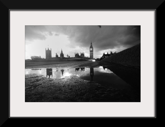 "The Palace of Westminster in London, England by the river bank"