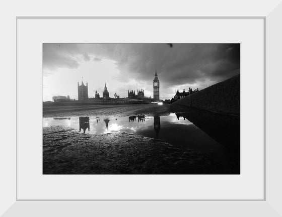 "The Palace of Westminster in London, England by the river bank"