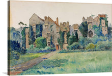  Experience the beauty of the English countryside with Cass Gilbert’s “Compton Castle, Devonshire, England”. This watercolor print showcases the stunning architecture of the medieval fortification, with its gatehouse, towers, and battlements.