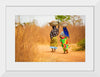 "Women in West Africa Village Carrying Baskets Filled With Shea Butter Fruits"