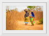 "Women in West Africa Village Carrying Baskets Filled With Shea Butter Fruits"