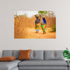 "Women in West Africa Village Carrying Baskets Filled With Shea Butter Fruits"