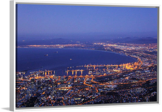 "Cape town top view at night"