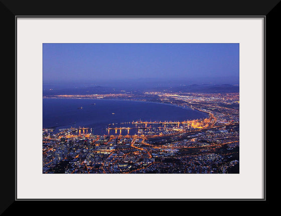 "Cape town top view at night"