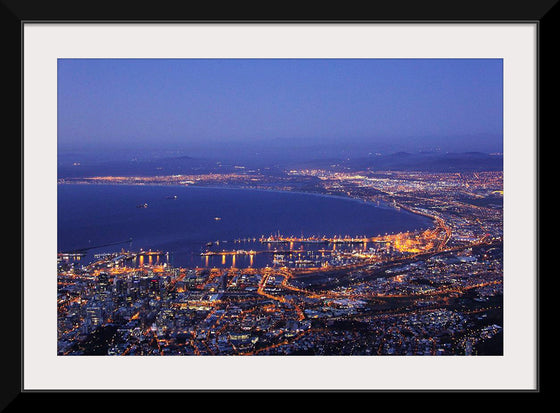 "Cape town top view at night"