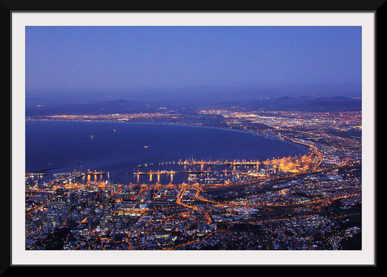 "Cape town top view at night"