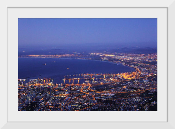 "Cape town top view at night"