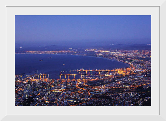 "Cape town top view at night"