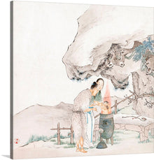 “Chinese lifestyle (1833 - 1911)” by Qian Hui’an is a beautiful and engaging artwork that captures the essence of Chinese culture during the late Qing dynasty. The artwork is a traditional Chinese painting that depicts two figures in traditional Chinese clothing, one of whom is holding a baby.