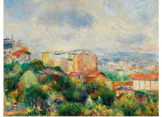 "View From Montmartre (Vue de Montmartre) (1892)", Pierre- Auguste Renoir