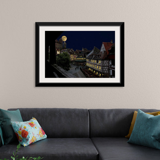 "Moon View from City"