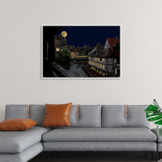 "Moon View from City"