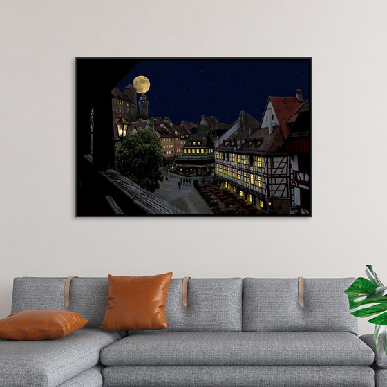 "Moon View from City"